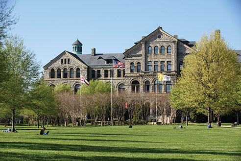 A campus building. Links to Gifts of Appreciated Securities